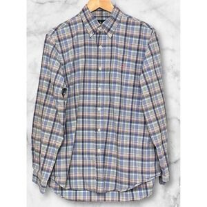 Polo Ralph Lauren Men's Multicolor Madras Plaid Oxford Shirt Size Large